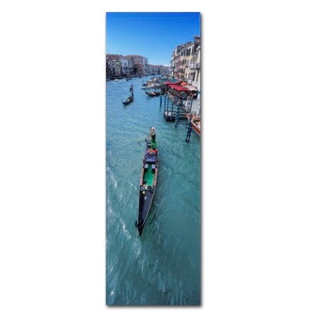 Trademark Fine Art John Xiong 'Gondola Canal' Canvas Art, 8x24 ALI0654-C824GG